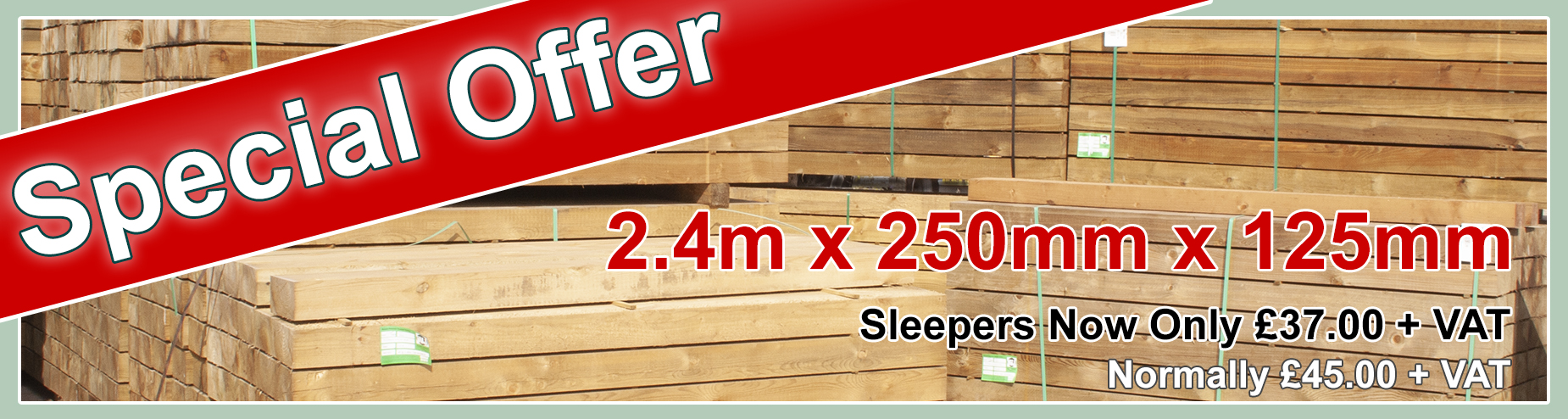 Special Offer on softwood sleepers